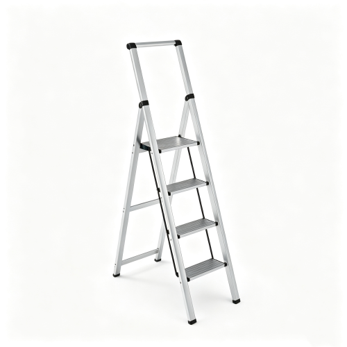 Nordic-style folding ladder with armrests for home use
